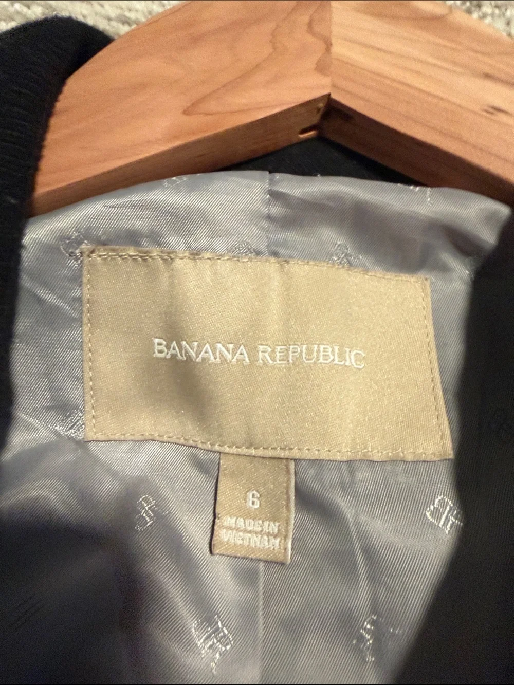 Banana Republic Black Double-Breasted Peacoat with Gold Buttons